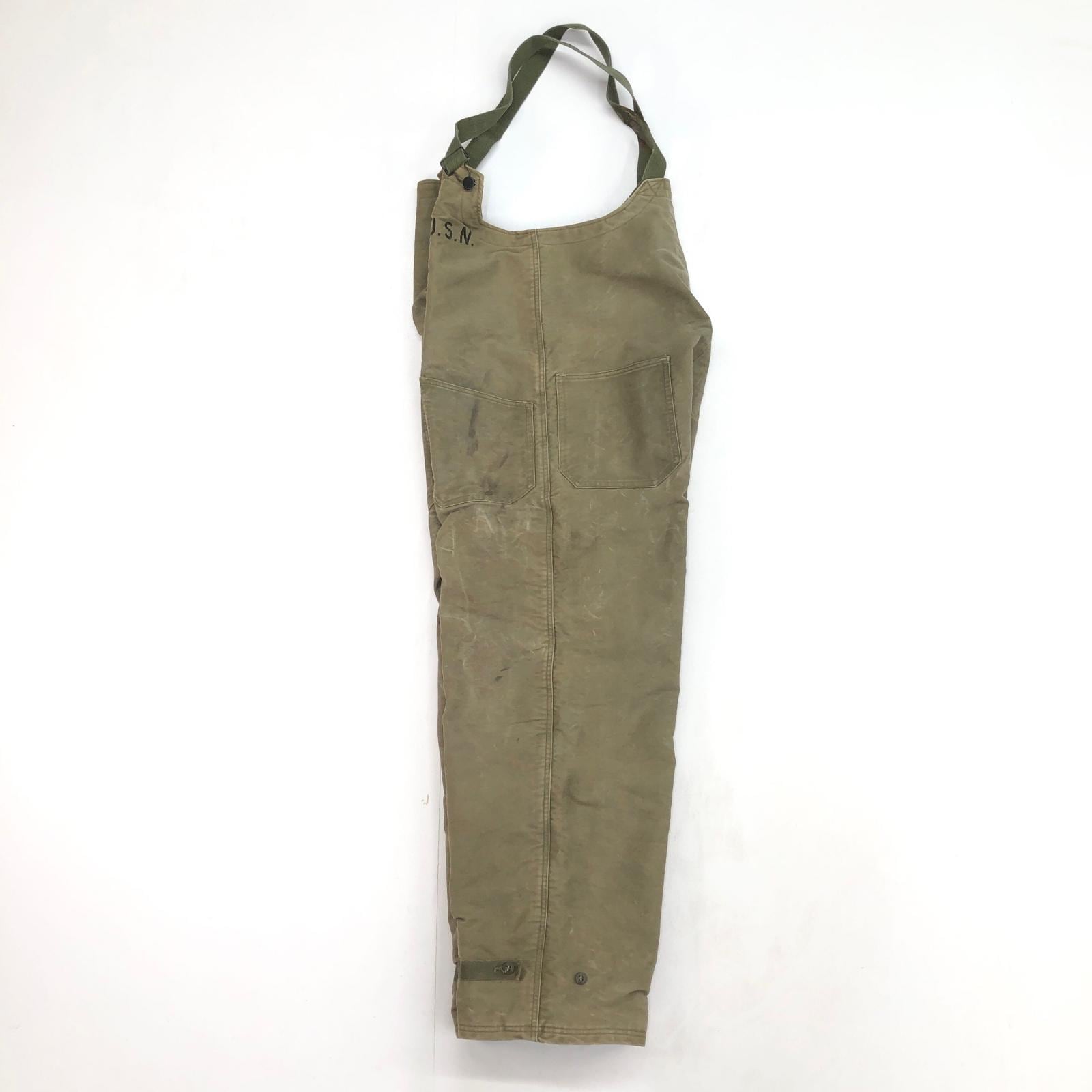 U.S.NAVY 40年代 USN N-1 デッキパンツ オーバーオール コの字 TALON