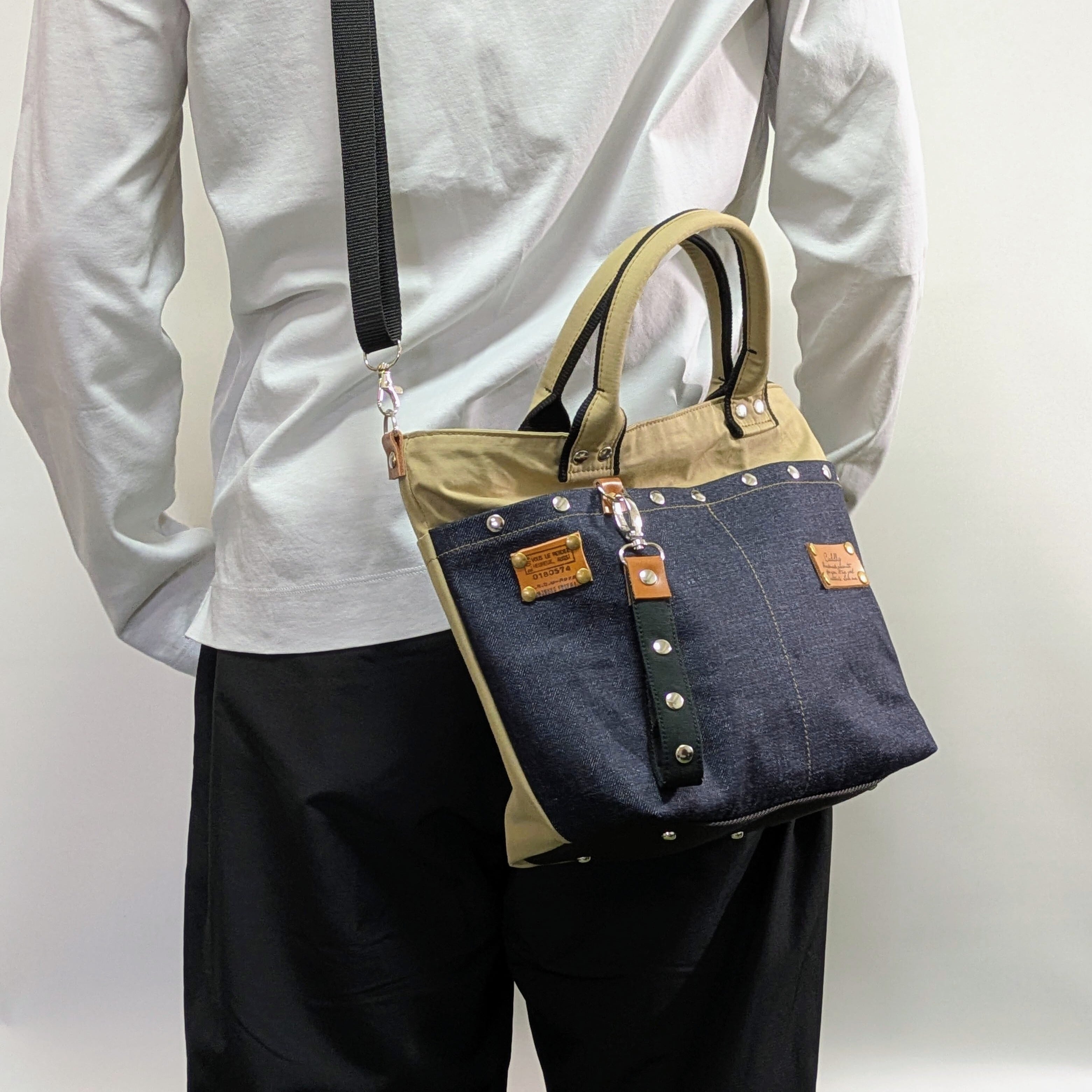 Blue Butterfly】デニムリメイク トートバッグ（専用商品） | pipin