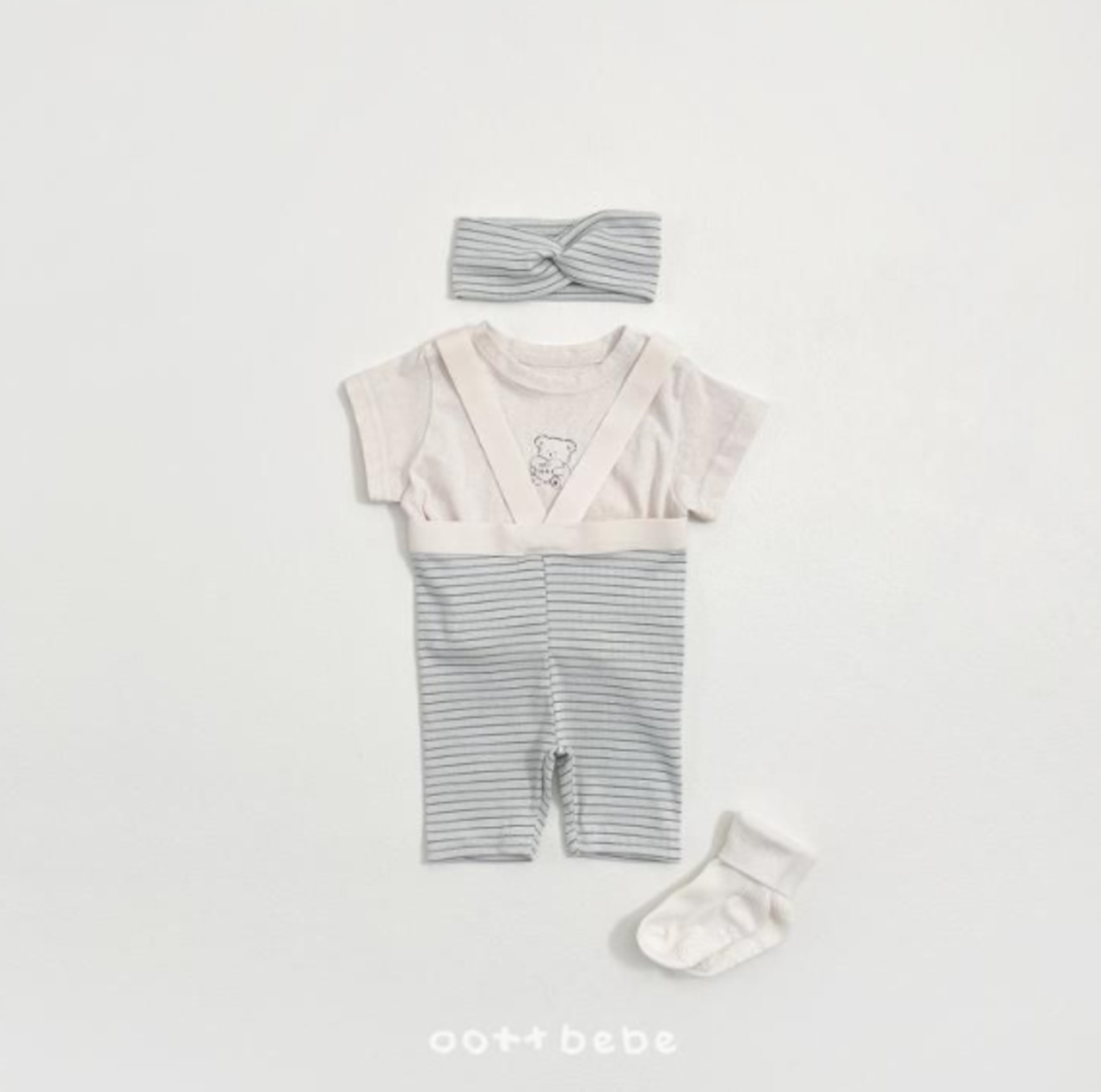 OOTTBEBE 26/SM (Baby)シャーベットオーバーオールレギンス