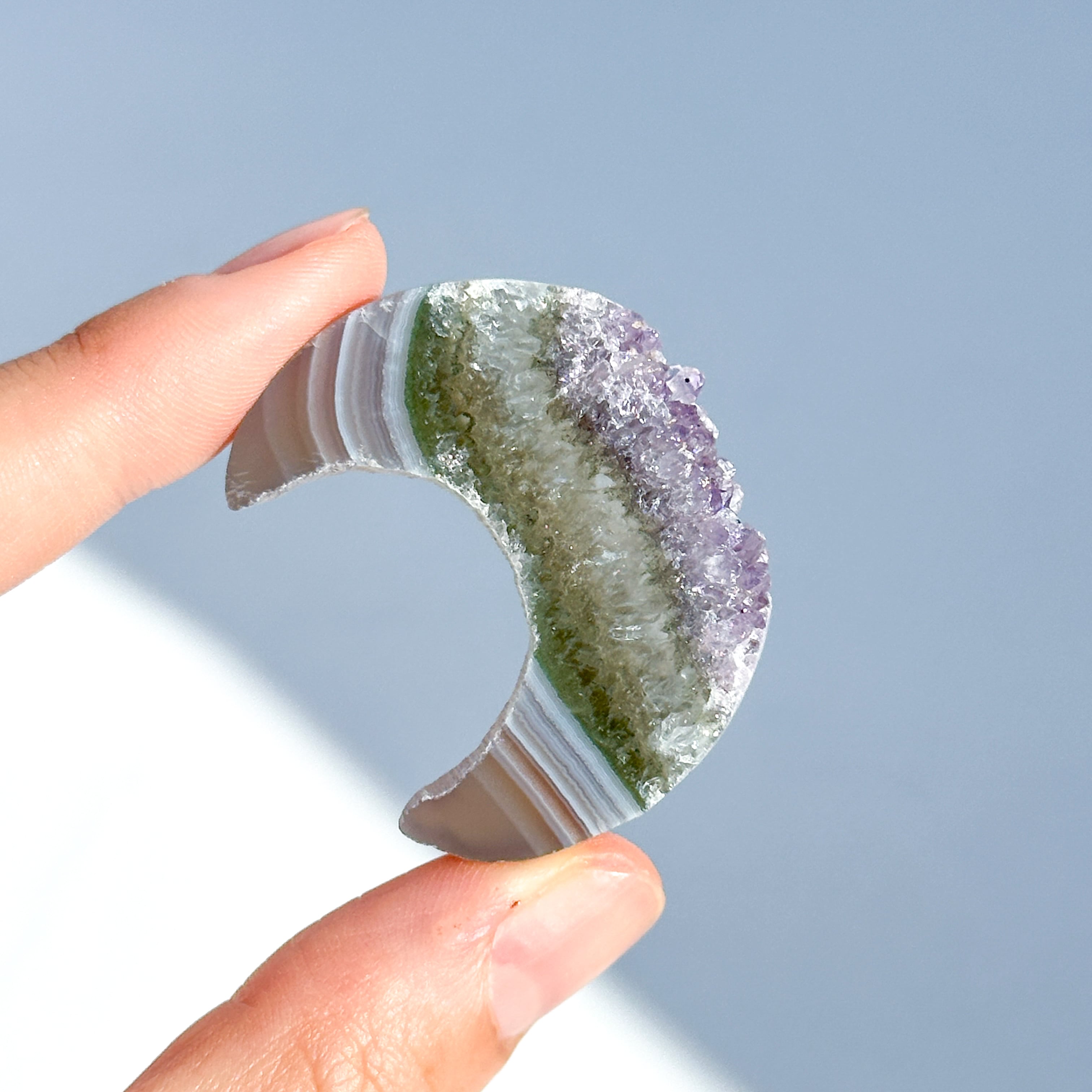 アゲート×アメジスト 月93◇ Agate × Amethyst ◇天然石・鉱物