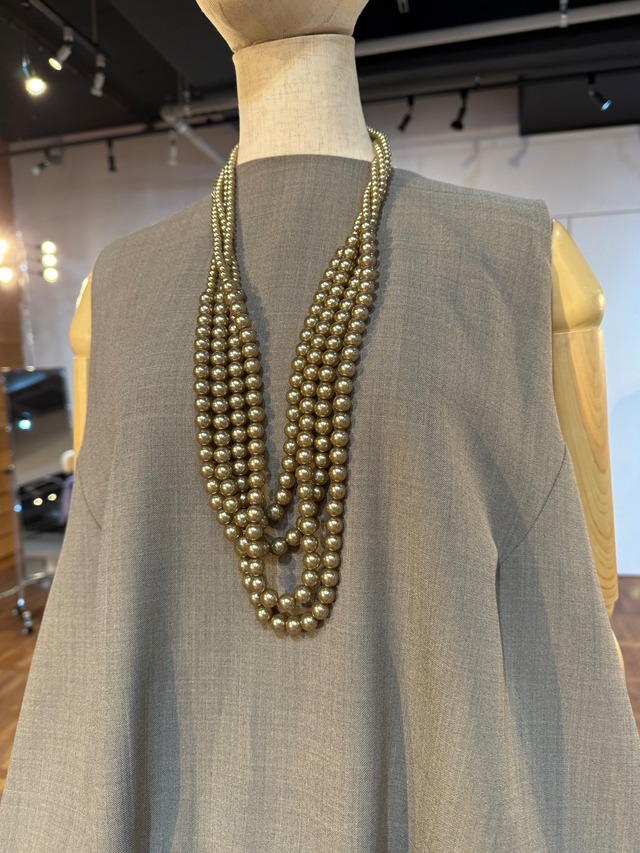 【ご予約】ゴールドパールネックレス　26065 【margaux vintage】