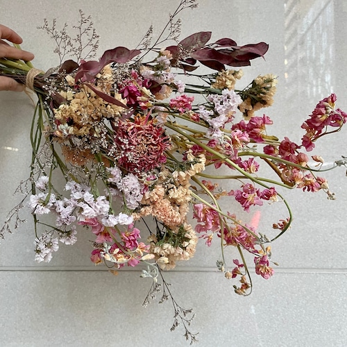 Dry flower bouquet   Pink Swag