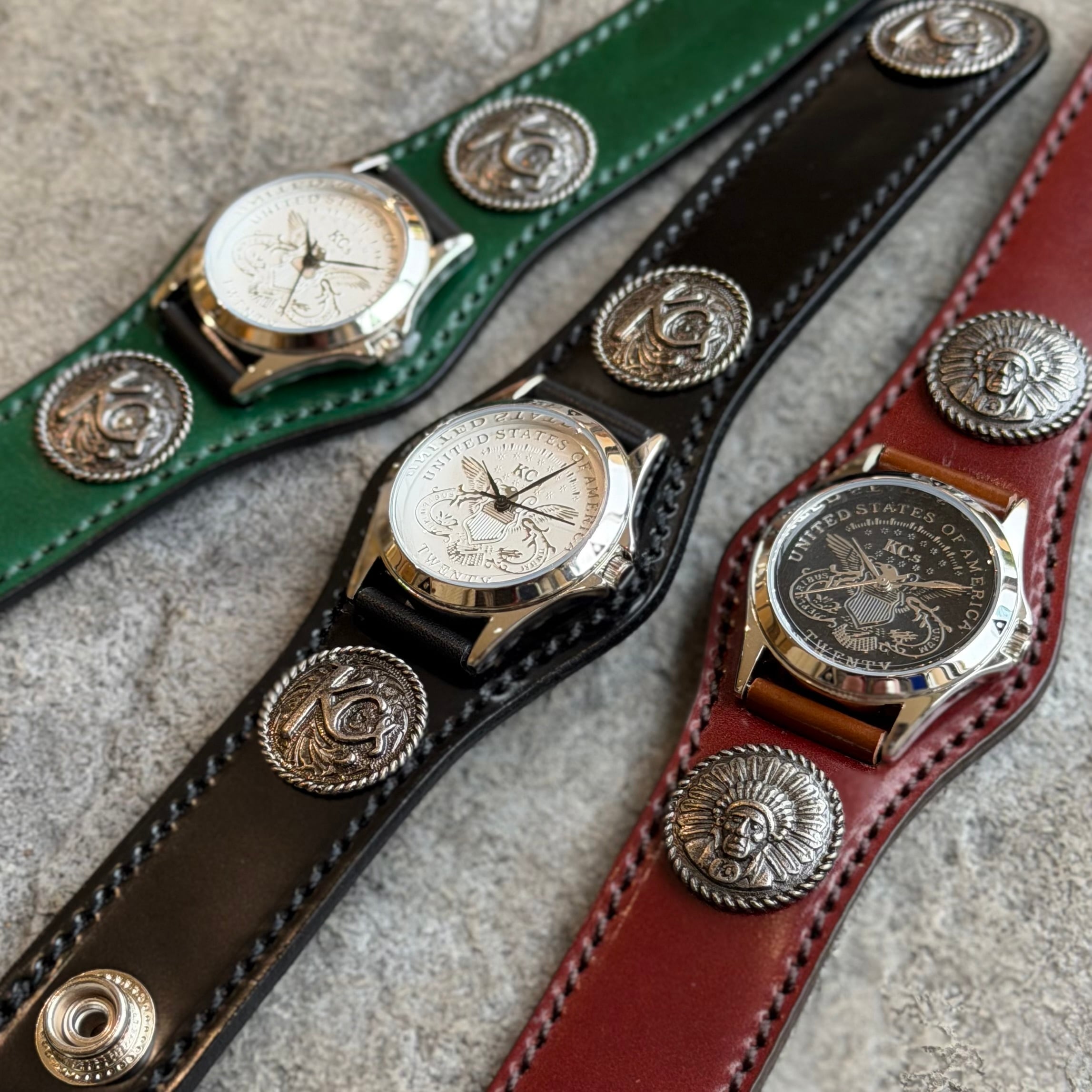 限定商品】ウォッチブレス スリーコンチョ コードバン | ケイシイズ