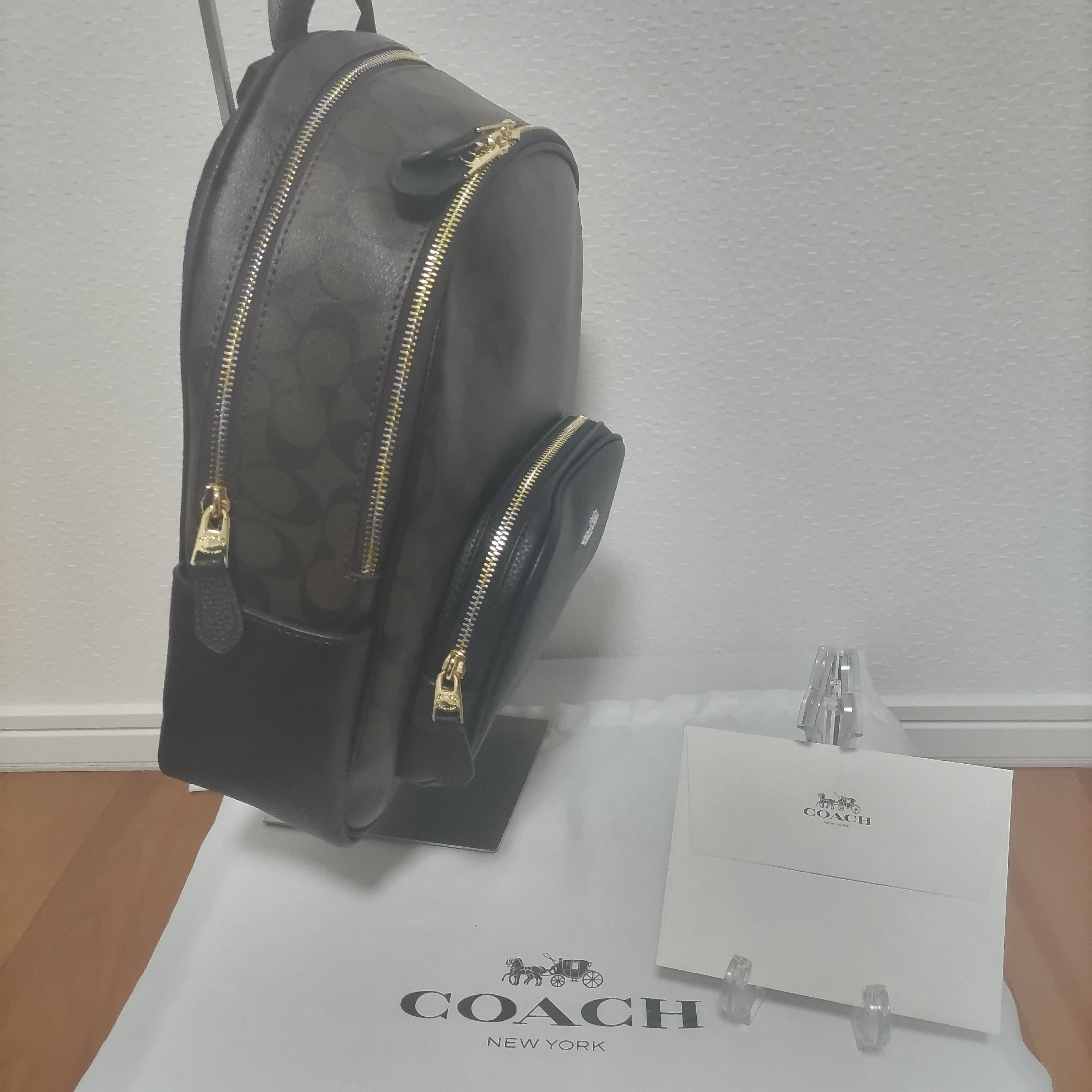 COACH コーチ シグネチャー バックパック ブラウン ブラック 未使用