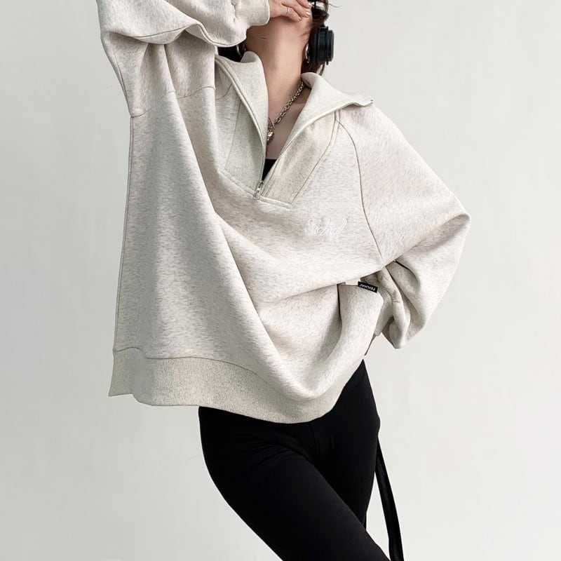 large lapel sweatshirt la0946