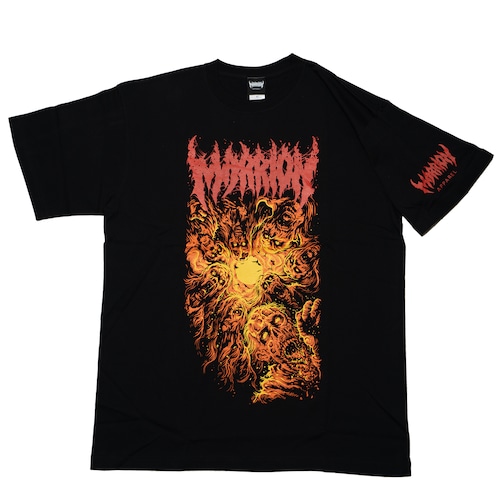 M【Cotton100％】LIVING DEAD T-shirts (Red×Orange)　-マリアパ