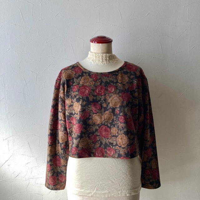 花柄ショート丈トップス 古着 used vintage レトロ | 古着と雑貨のお店 