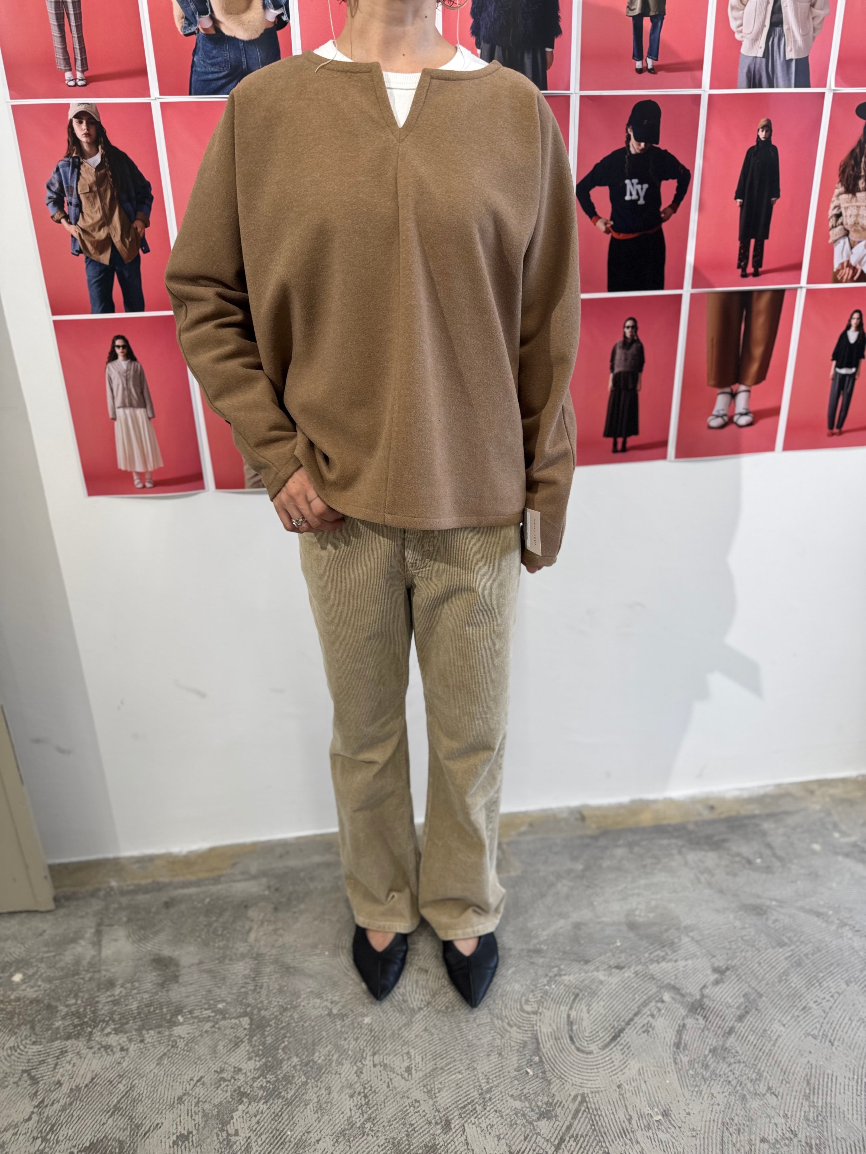 【LEMELANGE】セットアップ可　ストレッチジャージープルオーバー 8551005