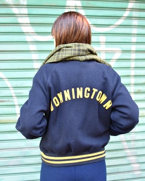 ~1980s MAPLE Athletic Sportswear  “DOWNINGTOWN”  stadium jumper【S位】