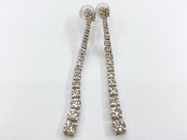 PT950 2.0ct ダイヤピアスHC
