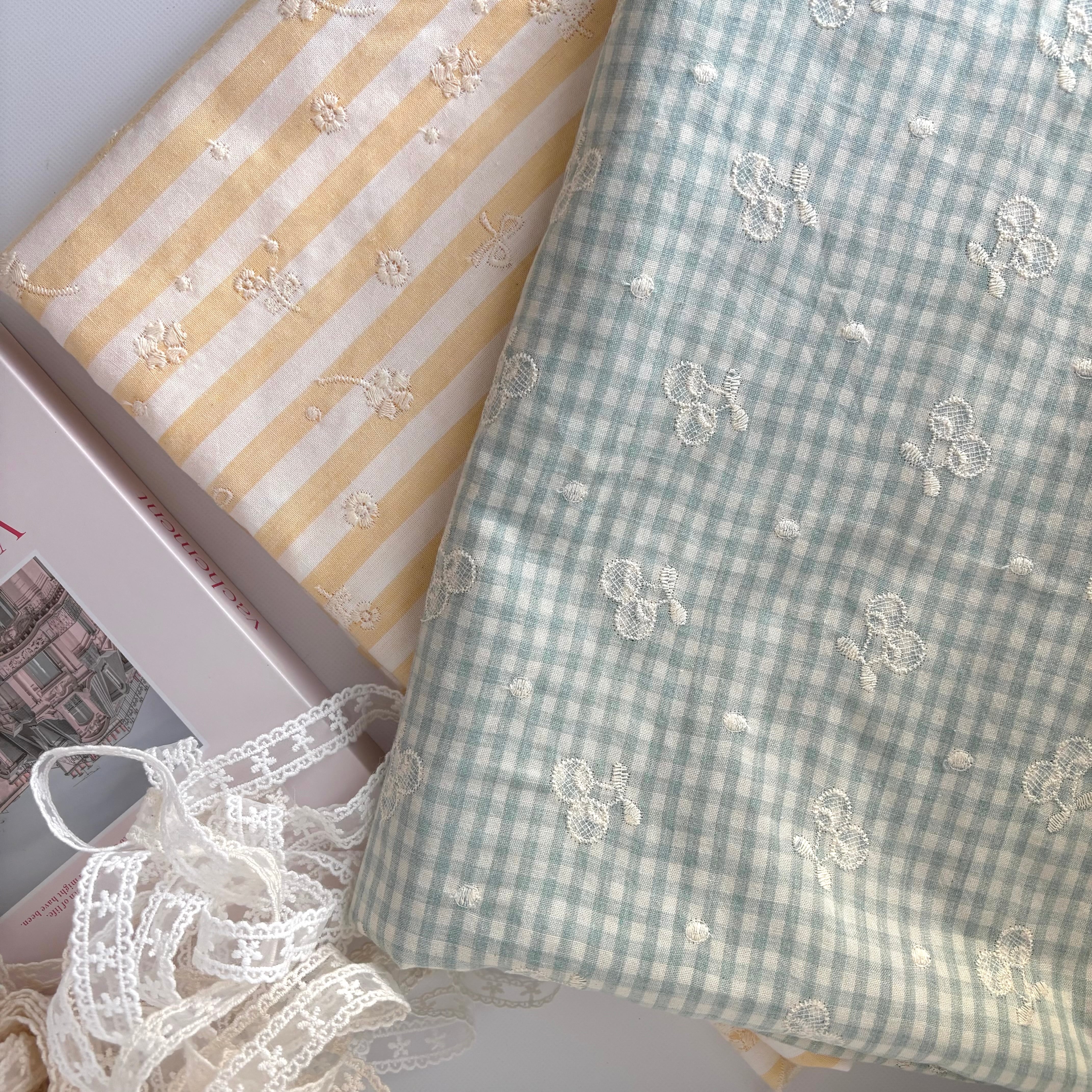 【生地】cherry check / カット済み