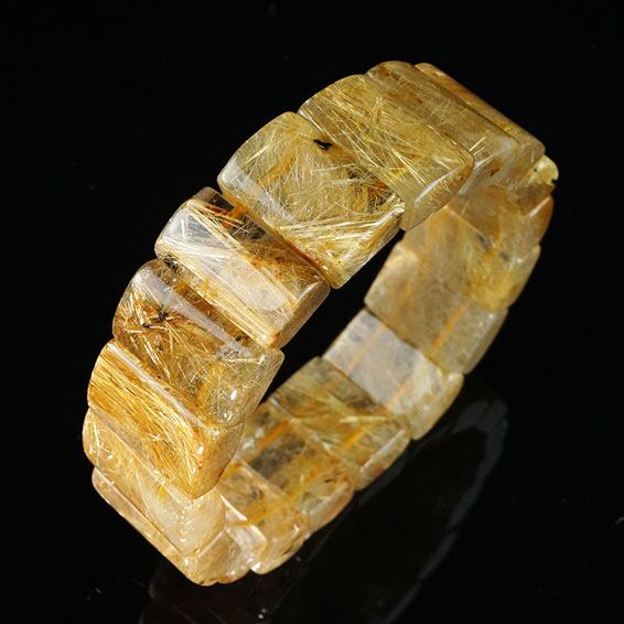 タイチンルチルクォーツ バングル ルチルクォーツ 一点物  111-42343