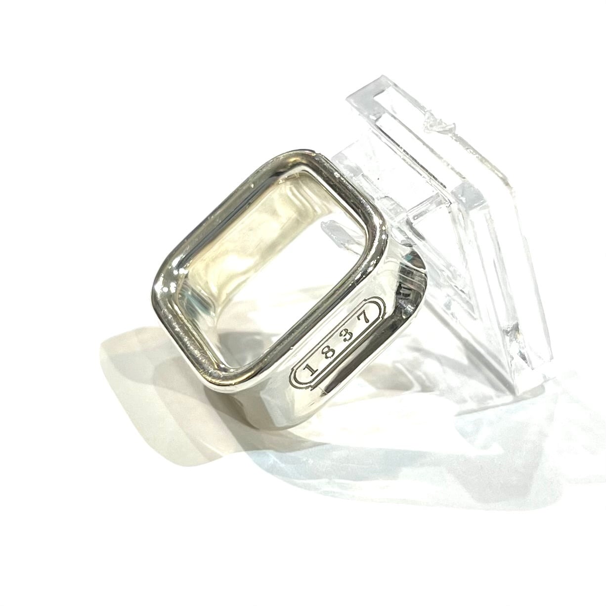 TIFFANY&CO.】【8-9号】2406 T&CO 1837 スクエアリング／シルバー925