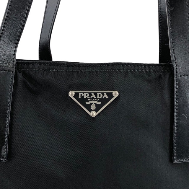 PRADA プラダ トートバッグ ブラック トライアングルロゴ ナイロン vintage ヴィンテージ オールド 5f5y6d