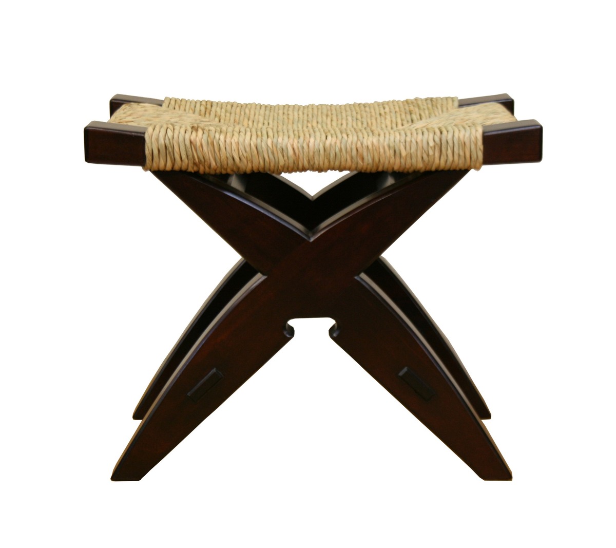 松本民芸家具 #222鞍型スツール Rush-seated stool named after saddle 