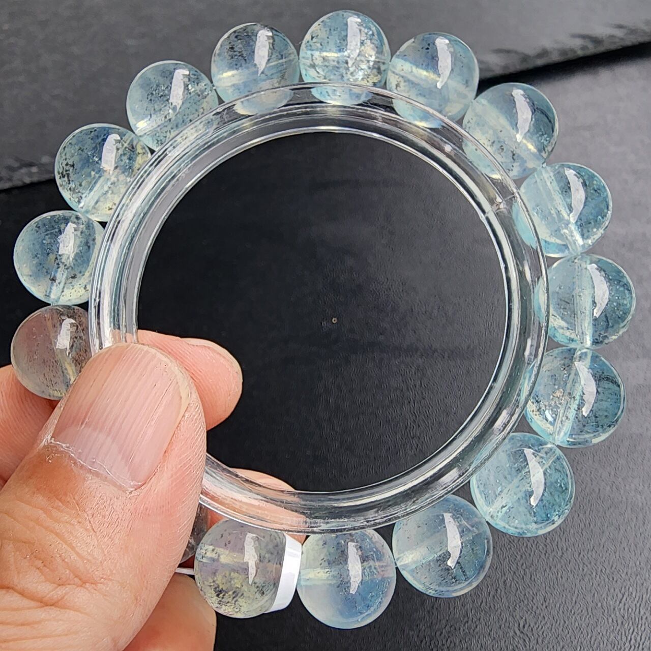 soraisi高品質No:1571天然石アクアマリンブレスレットアクセサリー もが