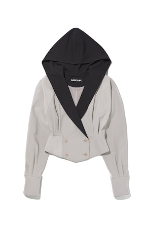 [MSCHF] CAPE HOODIE JACKET_LIGHT GREY/DARK PURPLE ミスチーフ 正規品 韓国ブランド 韓国ファッション 韓国代行 韓国通販 mischief