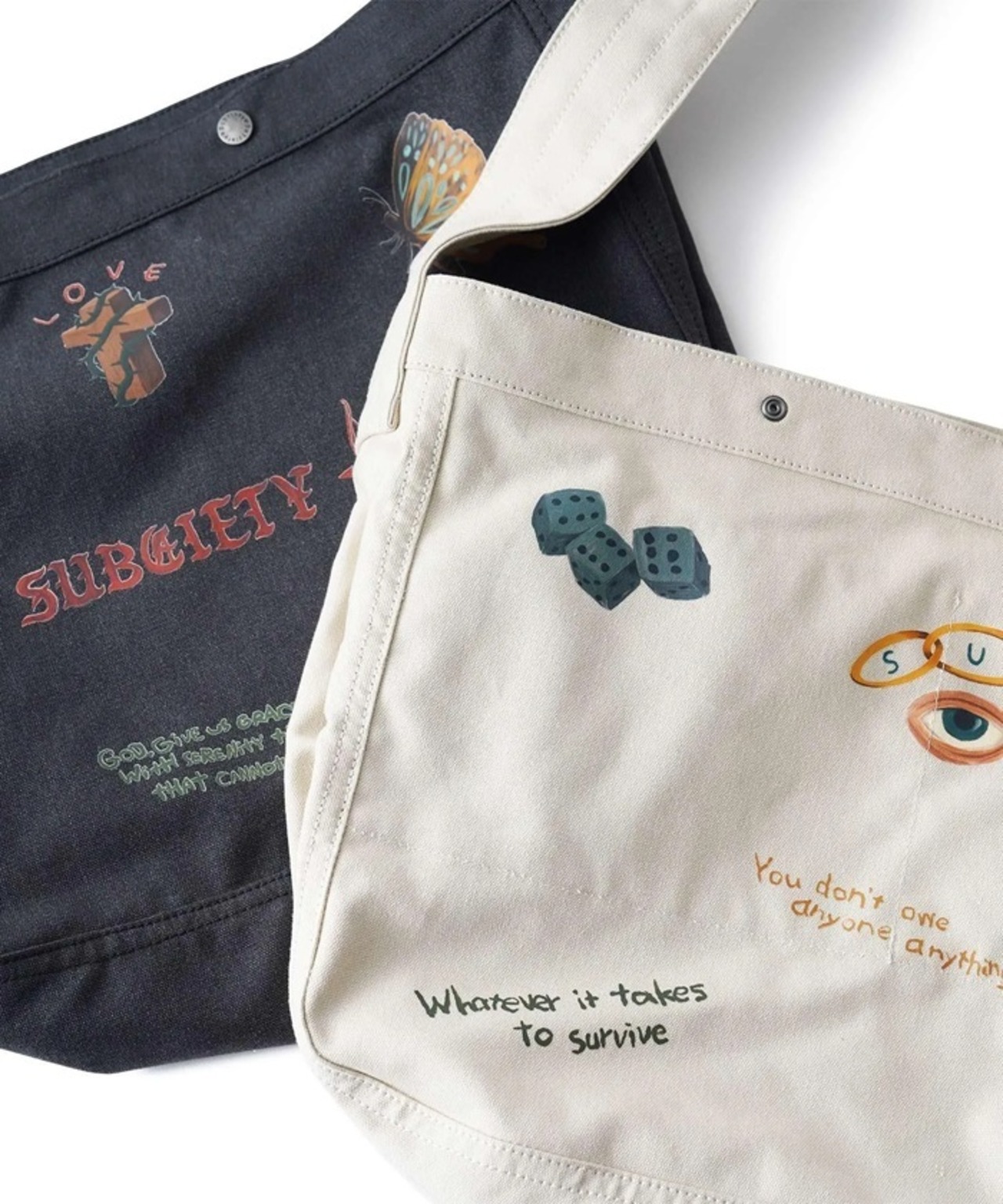 Subciety / Newspaper bag / ニュースペーパーバッグ / 152-88172 / OFF WHITE - 4