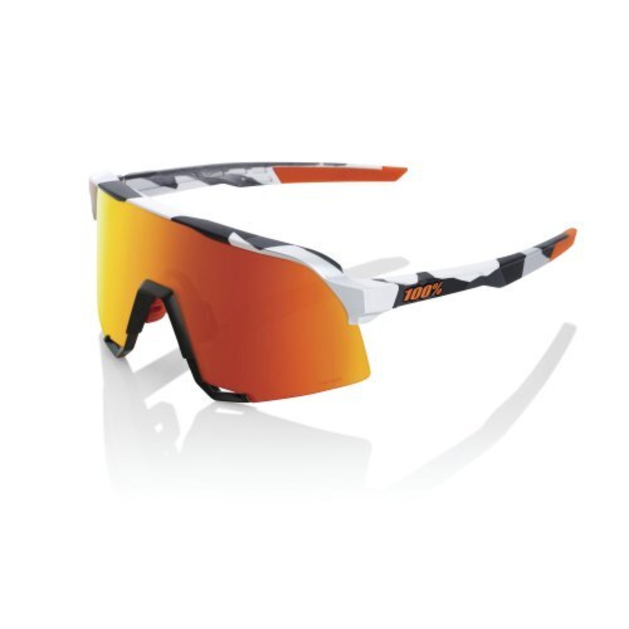 100% S3 Soft Tact Grey Camo / HiPER Red Multilayer Mirror Lens サングラス