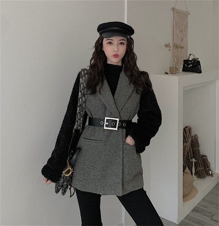 クオリティ保障 ベルト付き 厚手 気高い Vネック タンクトップ 防寒 コート カジュアル ベスト