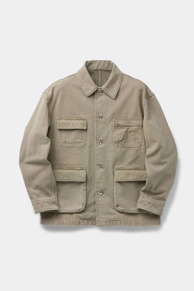 [COOR] Over Dyed Coverall Jacket (Washed Beige) 正規品 韓国ブランド 韓国通販 韓国代行 韓国ファッション クール クーア クアー COOR 日本 店舗