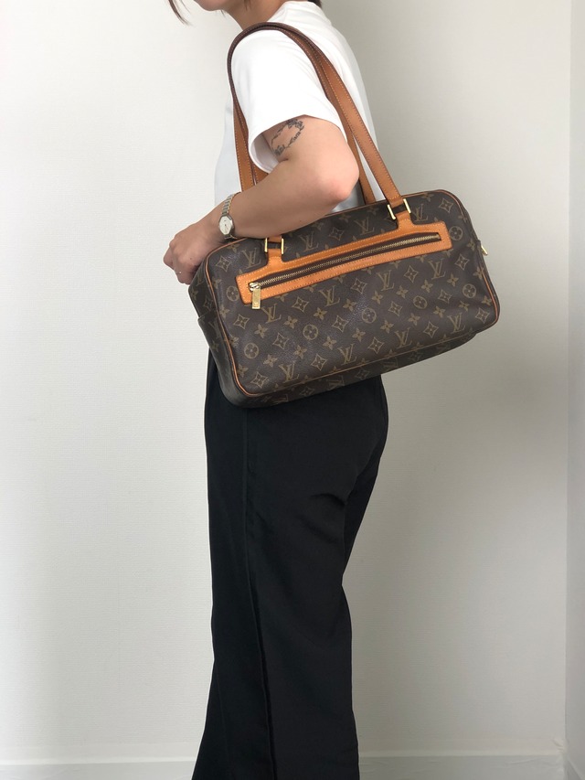 LOUIS VUITTON ルイヴィトン モノグラム トートバッグ ブラウン PVC レザー シテGM vintage ヴィンテージ オールド su5r5b