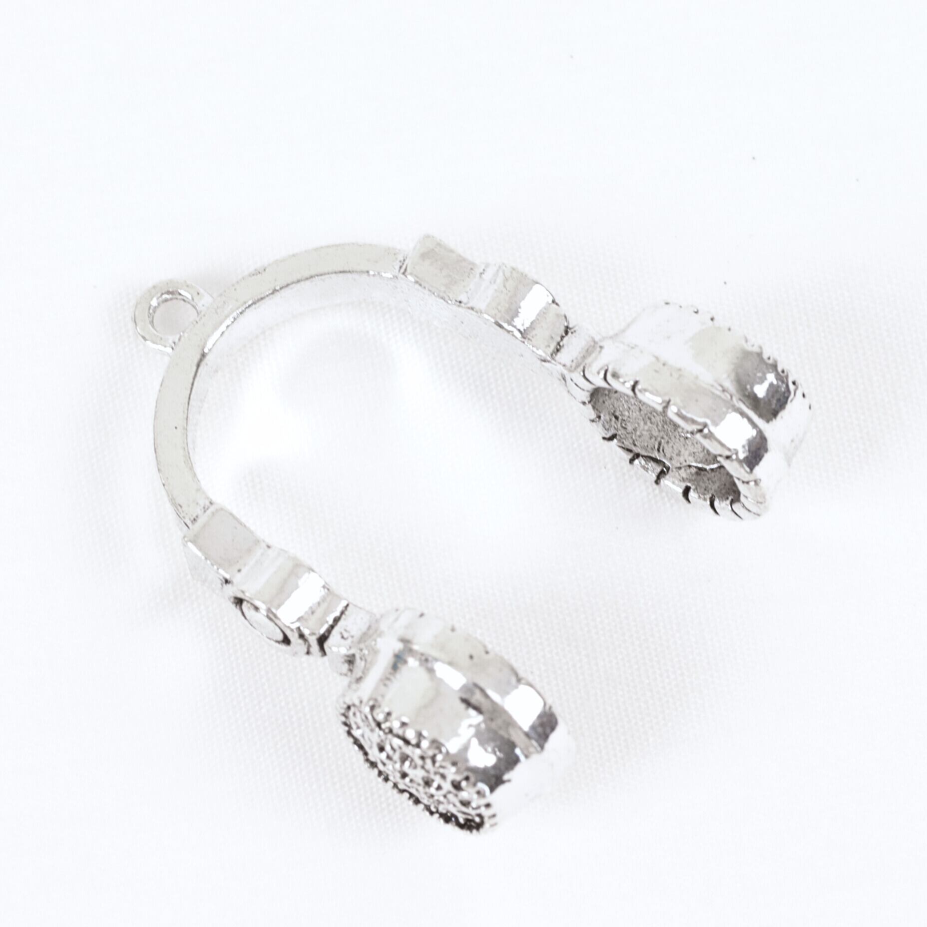ヘッドフォン パーツ 金属 シルバー 02000217 チャーム ハンドメイド