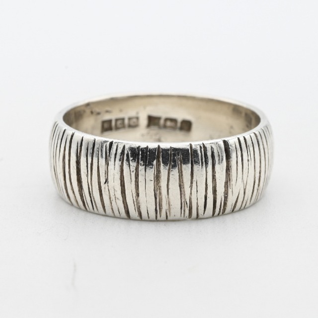 Cutting Out Random Stripe Design Band Ring #16.0 / England