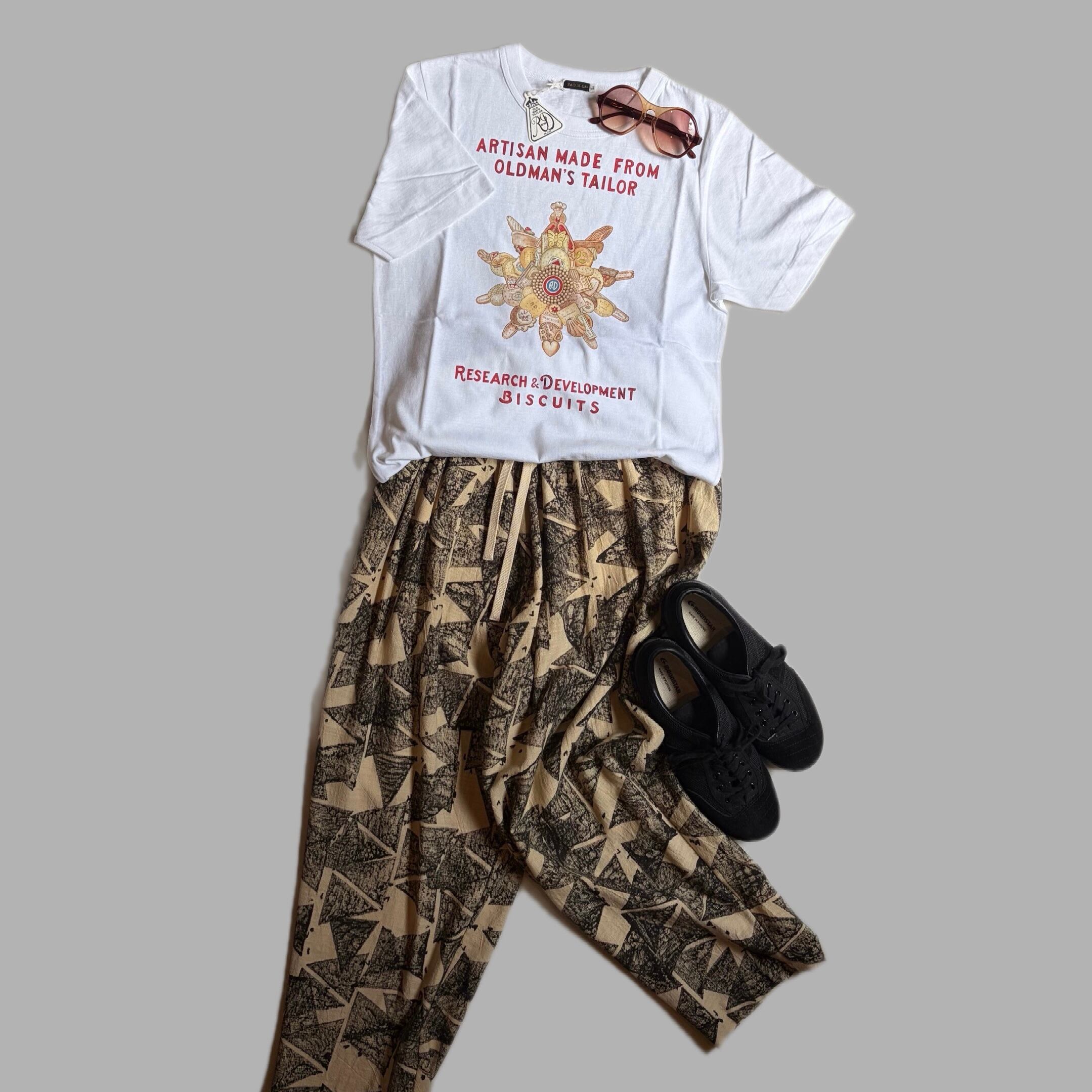 R&D.M.Co- ビスケット柄 長袖カットソー R&D.M.Co-/OLDMAN'S TAILOR オールドマンズテーラー Men's BISCUIT T