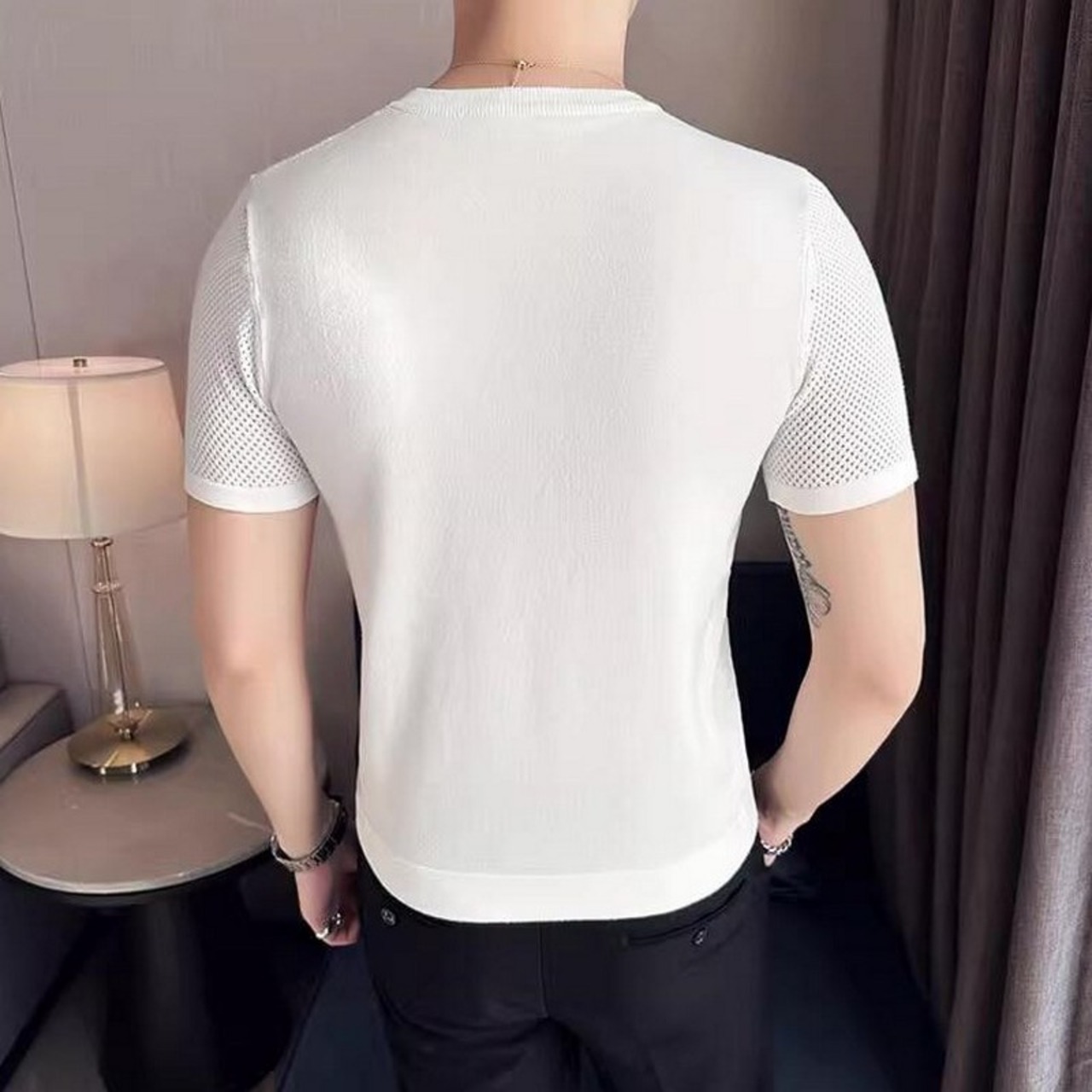 Ice silk short sleeve T-shirt tops 00129