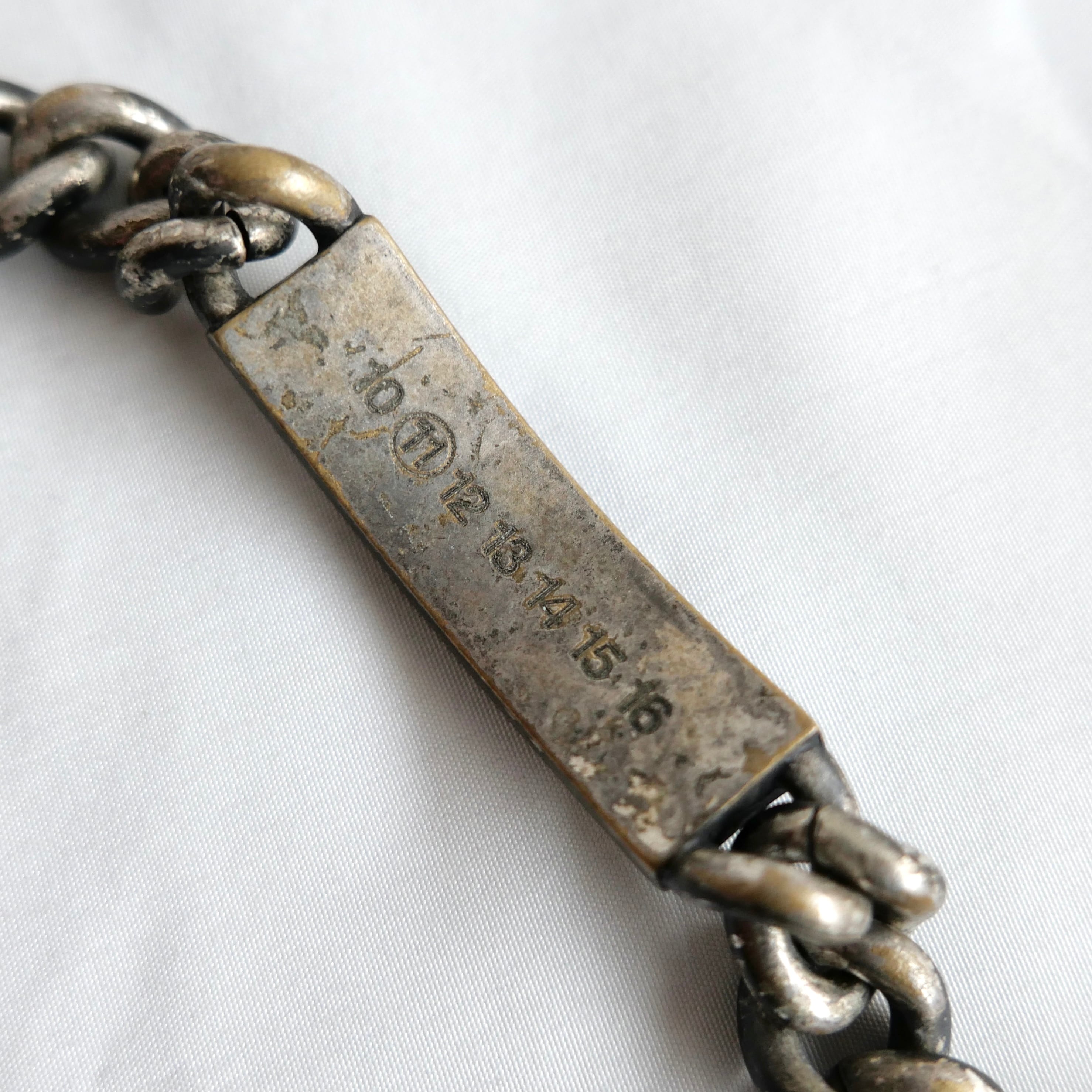 Maison Martin Margiela BLACK AGEING BRASS ID BRACELET | safarionline