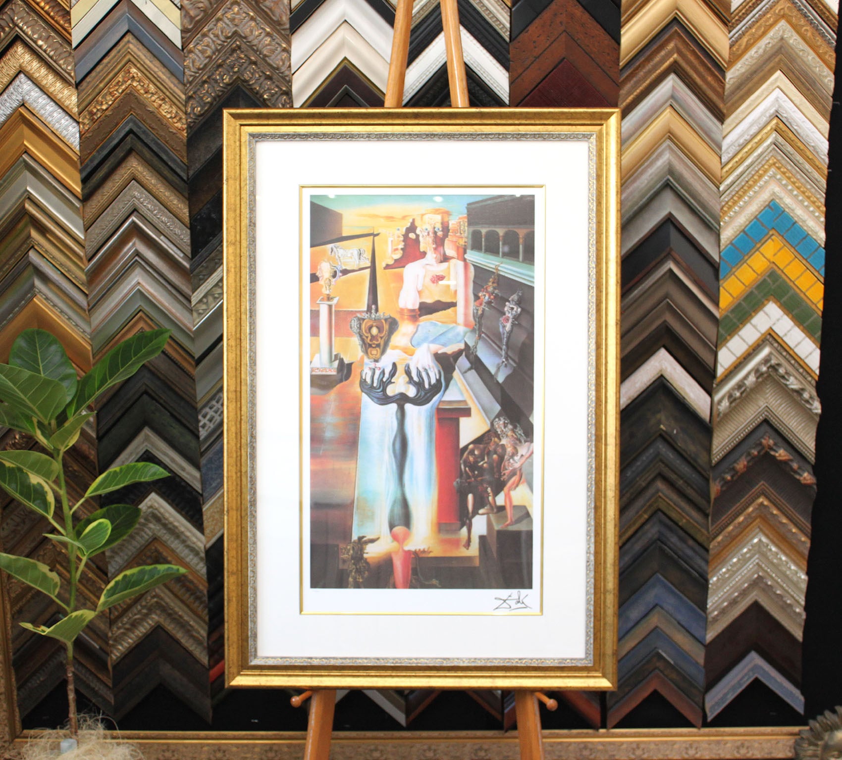 サルバドール ダリ「透明人間(インビジブル マン)」額縁4色選択可能 作品証明書 展示用フック 限定500部エディション付複製画リトグラフ