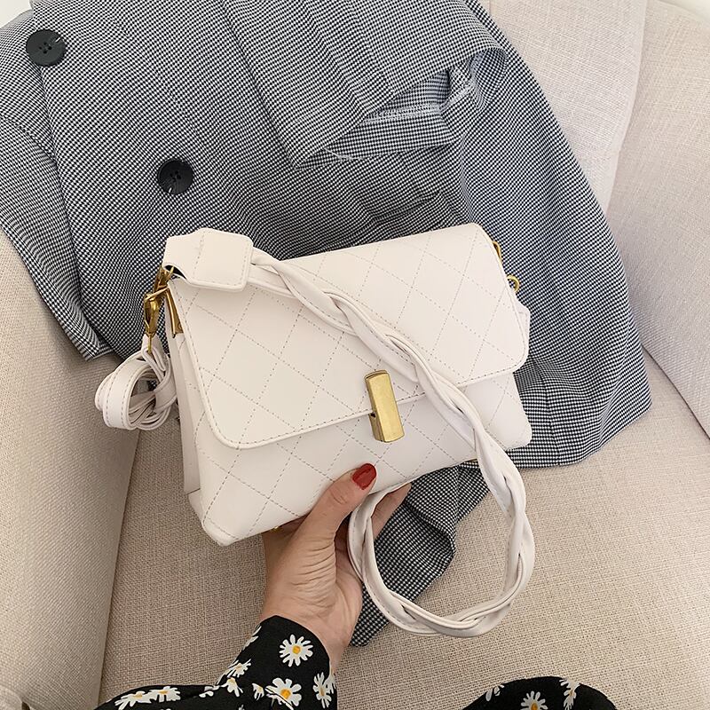 eignレディーススモールバッグ2020ニューウェーブサマーファッションシンプルワンショルダーメッセンジャーバッグネットレッドリンゲスモールスクエアバッグ Tiancai_Wing_Bag0996032