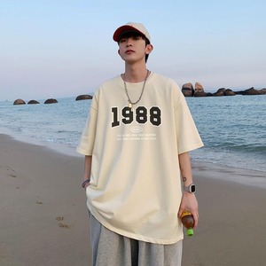 【韓国通販 dgo】7colors オーバーサイズナンバーロゴTシャツ ダークグレー/ホワイト/グレーブルー/ブルー/ブラック/ベージュ/ライトブルー(M2756）センス溢れるファッションitem
