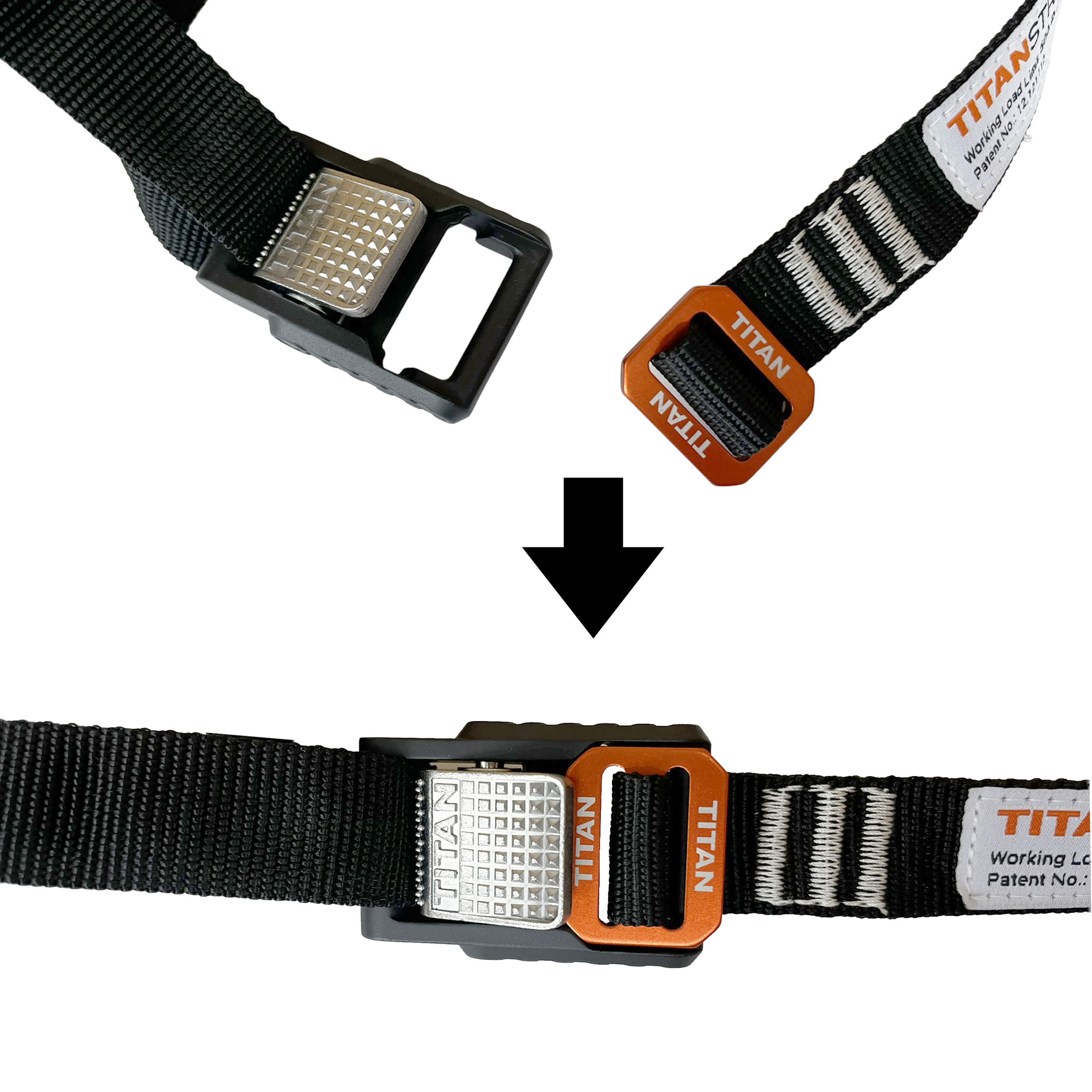 TITAN STRAPS(タイタンストラップ ) メタルスピードカム 2PACK 12ft