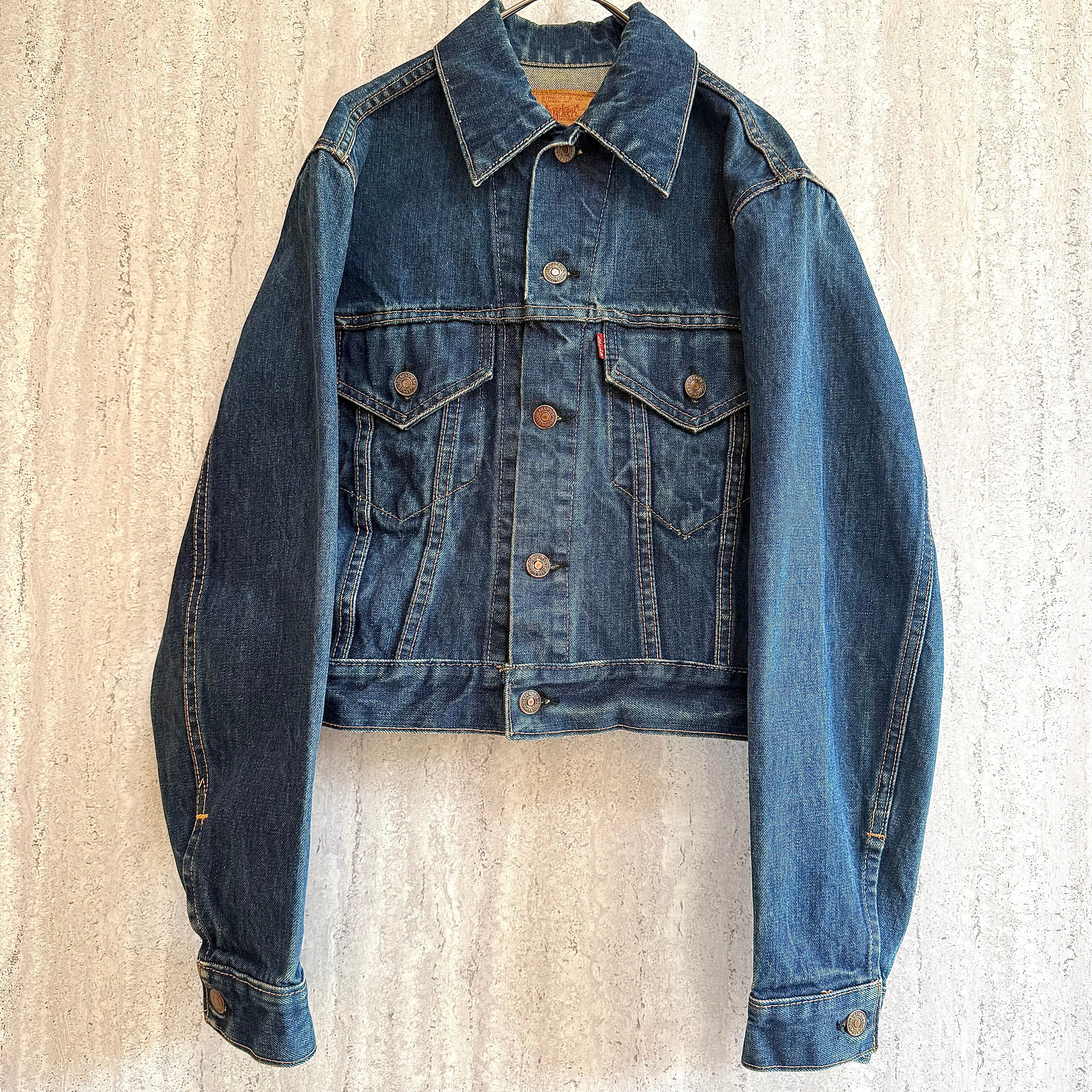 60s 70s Levi's リーバイス デニムジャケットケアタグ 短丈 60s-70s Levi's デニムジャケット ヴィンテージ ケアタグ付き 短丈