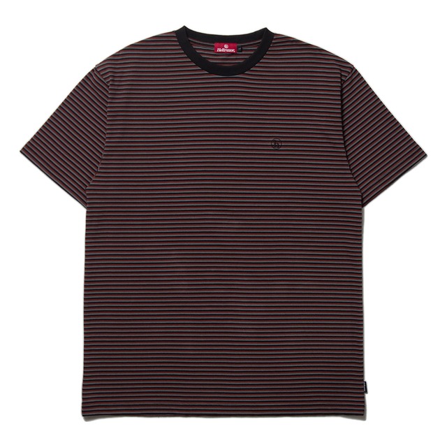 HELLRAZOR｜H STRIPED SHIRT -BROWN/GREY- ==