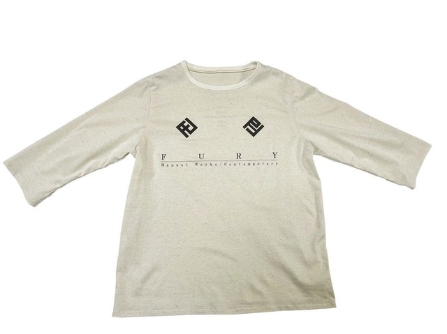 21SS デラヴェリネン7分袖Tシャツ / Cotton delave linen three quarter sleeve T-shirts