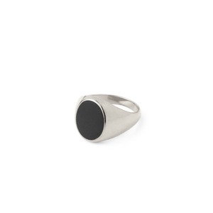 Black circle signet ring（cri0007s）