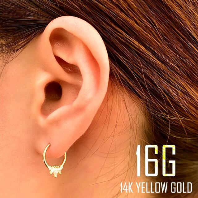 楽天市場】K18 16G 18金ゴールド イエローゴールド 内径8mm 18K 金属