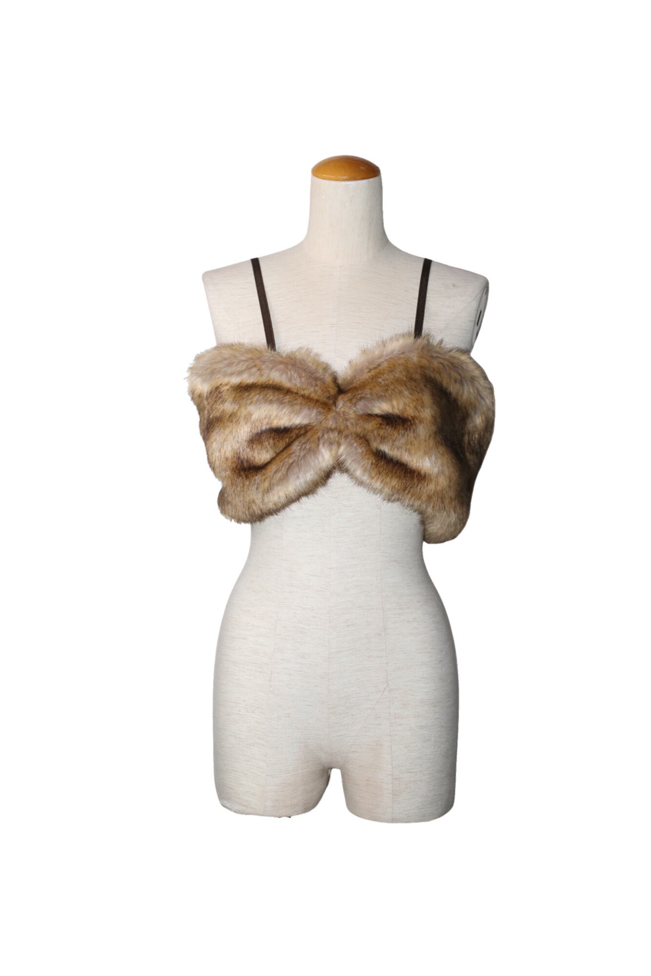 トップス Fumie Tanaka animal far bustier 25AW】FUMIE=TANAKA animal far bustier (BEIGE) F25A-29 | IAAAM