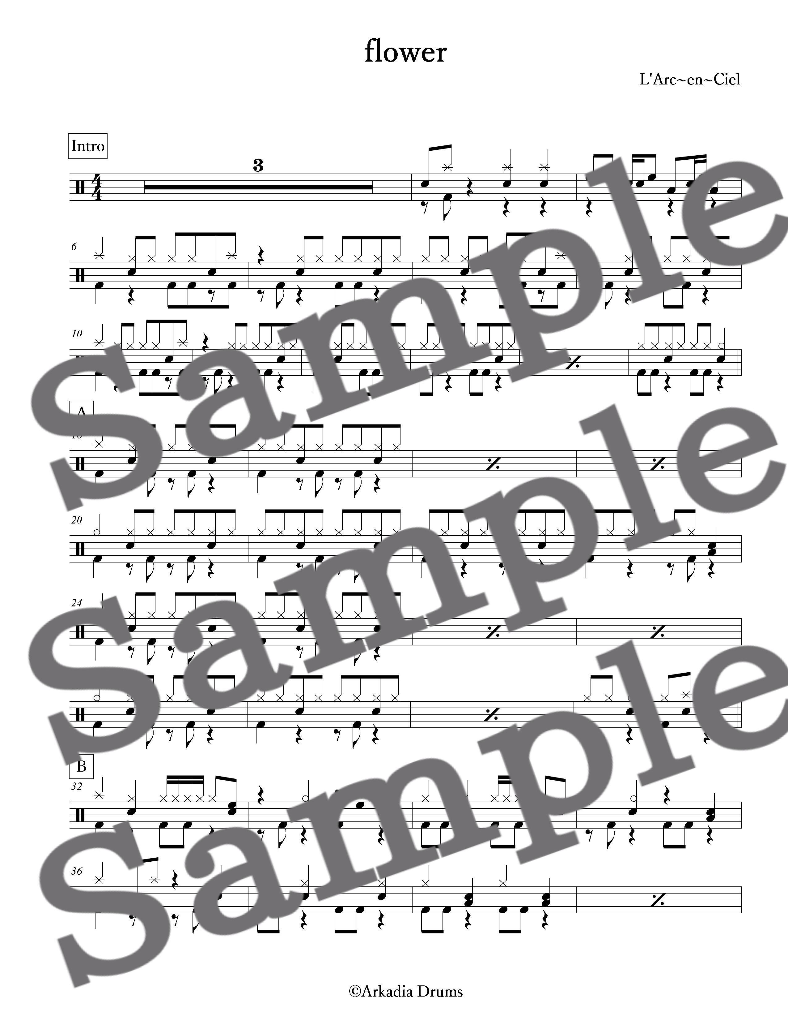 Flower L Arc En Ciel Arkadia Drums