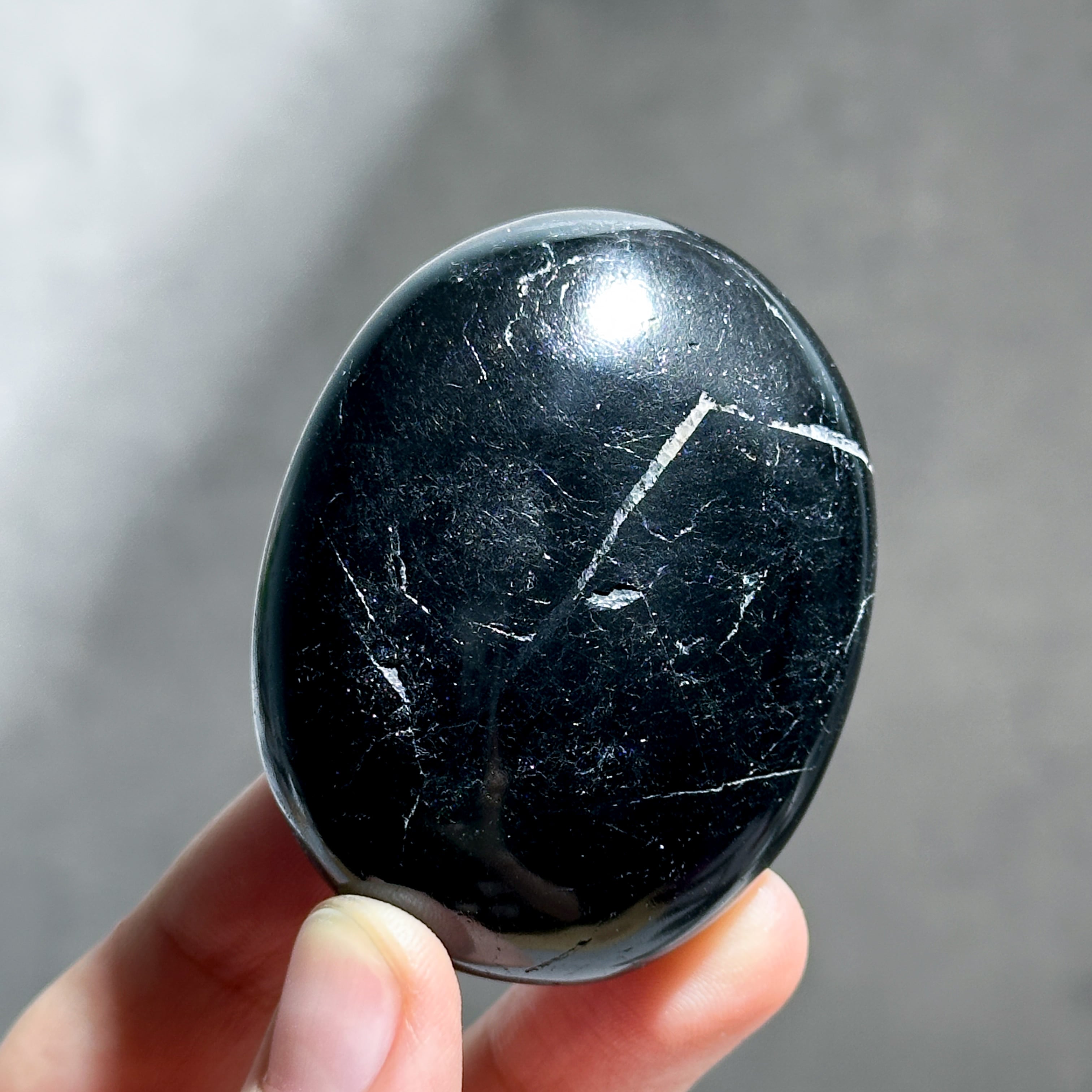 ブラックトルマリン パームストーン47◇ Black Tourmaline ◇天然石
