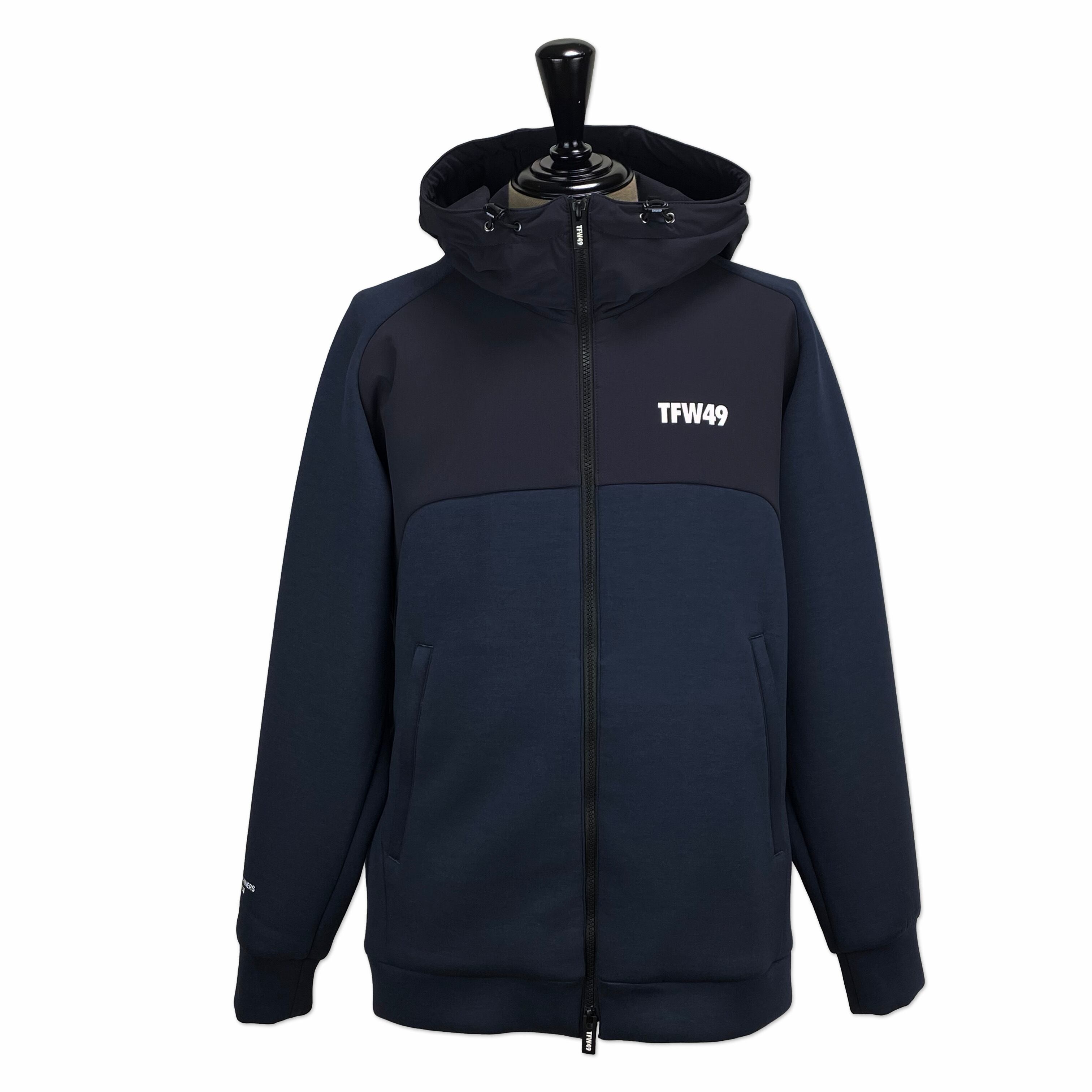 TFW49】《MEN'S》CARDBOARD MATERIAL FULL ZIP HOODIE (NAVY) | Sandy GOLF