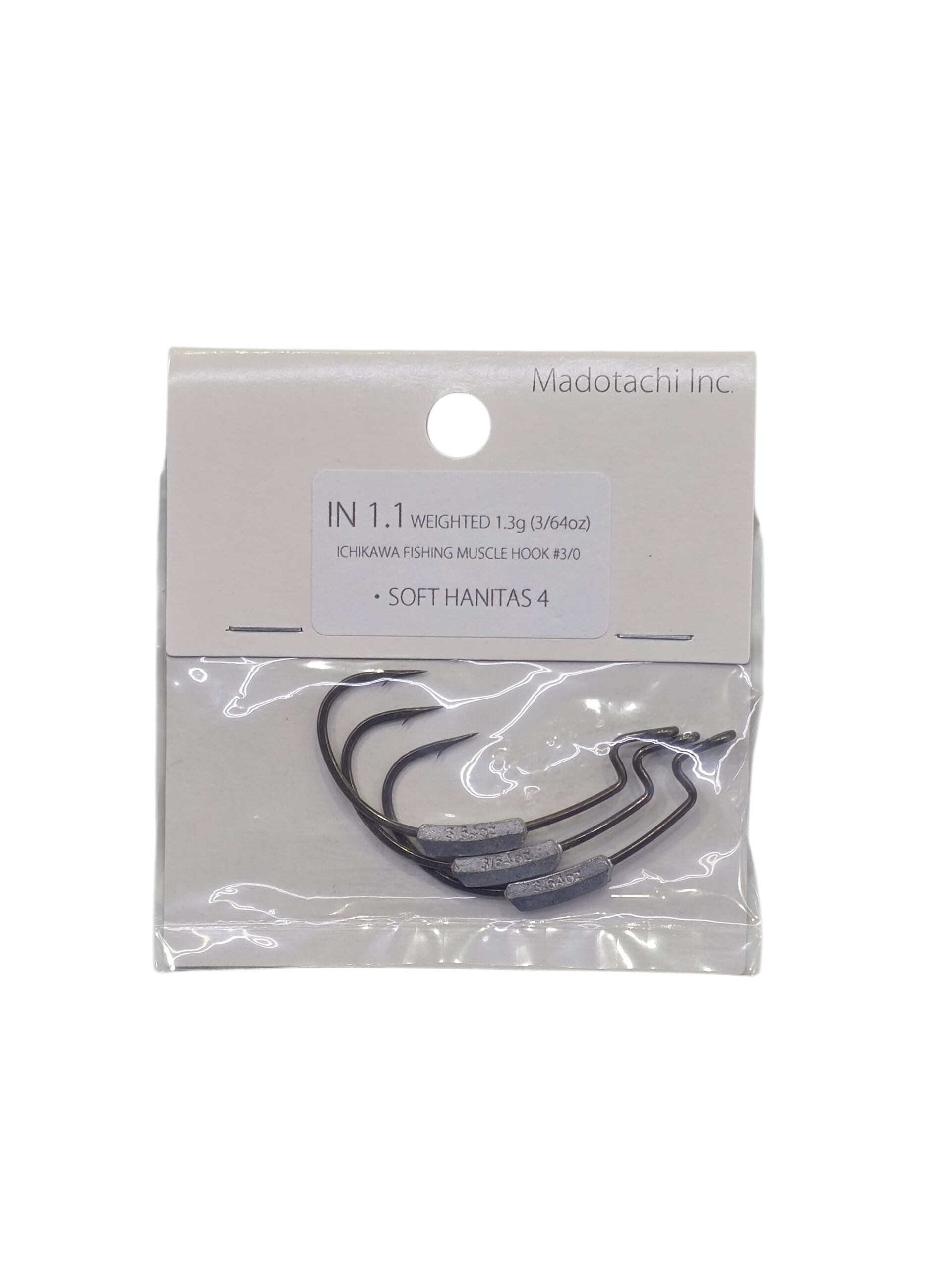 マドタチ イン 1.1 ウェイテッド 1.3g(3/64oz) ソフトハニタス用フック