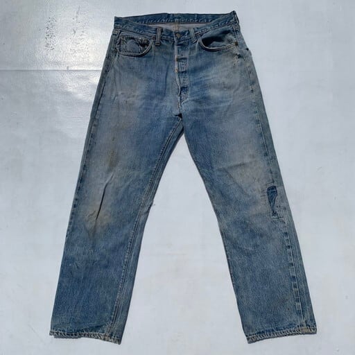 70's Levi's リーバイス 501 66前期 デニム スモールe バックポケット裏シングル 刻印6 リペア ダメージ W33 USA製 希少  ヴィンテージ BA-874 RM1243H | agito vintage powered by BASE