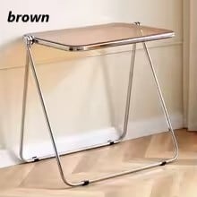 ダイニング テーブル クリア 折りたたみ ポータブル シンプル モダン