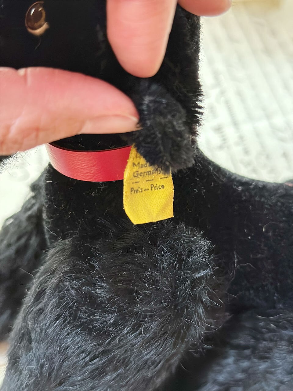 犬のぬいぐるみ Steiffシュタイフ 黒プードル中 | Brocante de La
