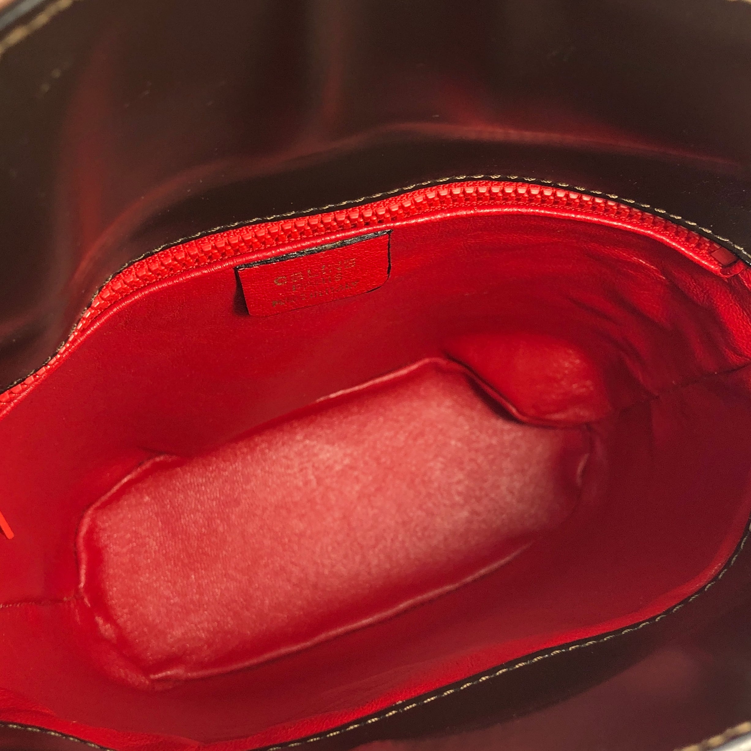 CELINE セリーヌ ガンチーニ レザー バケツ ショルダーバッグ