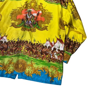 vintage POJIENO SPORT native pattern silk shirt